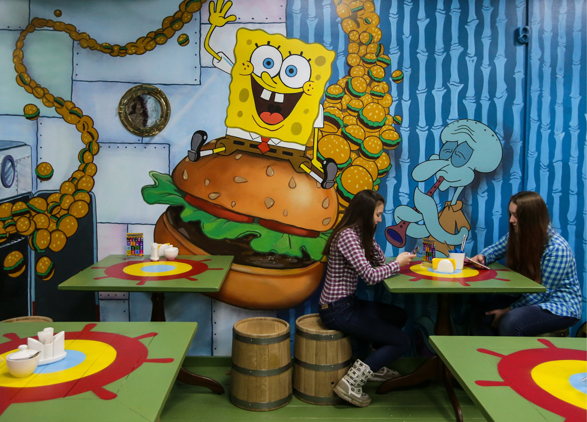 SpongeBobs Krusty Krab café replaces Moscows Crazy Toilet